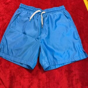 Maison Article Shoe Palace Mens Blue Swim Trunks Shorts Size Medium Mesh Lined